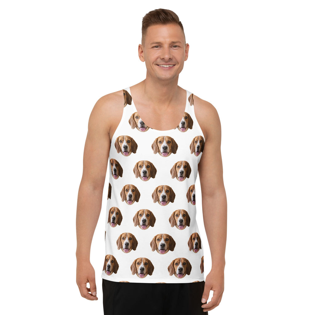 Custom Dog Face Tank Top With Paws (Copy)