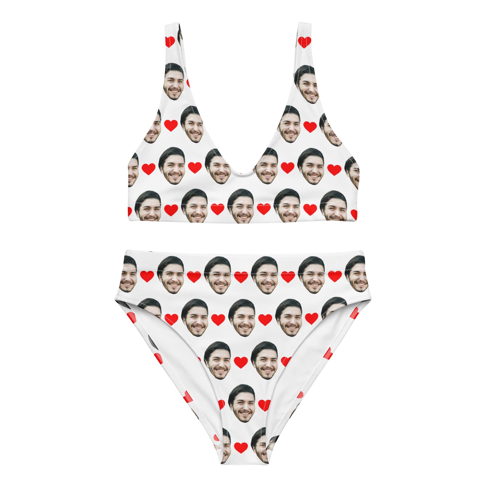 Custom Face Bikini With Hearts
