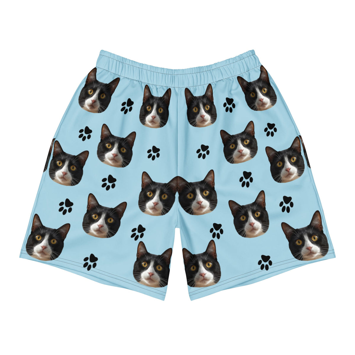 Custom Cat Face Shorts With Paws