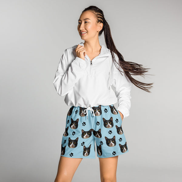 Custom Cat Face Shorts With Paws