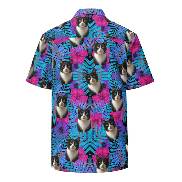 Custom Cat Face Tropical Hawaiian Shirt For Pet Lovers