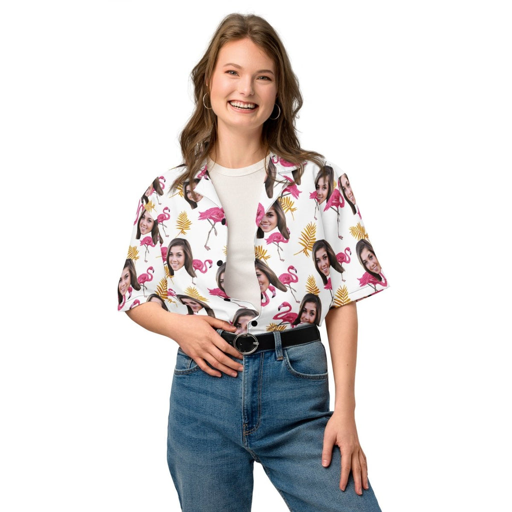 Custom Faces Flamingo Pattern Hawaiian