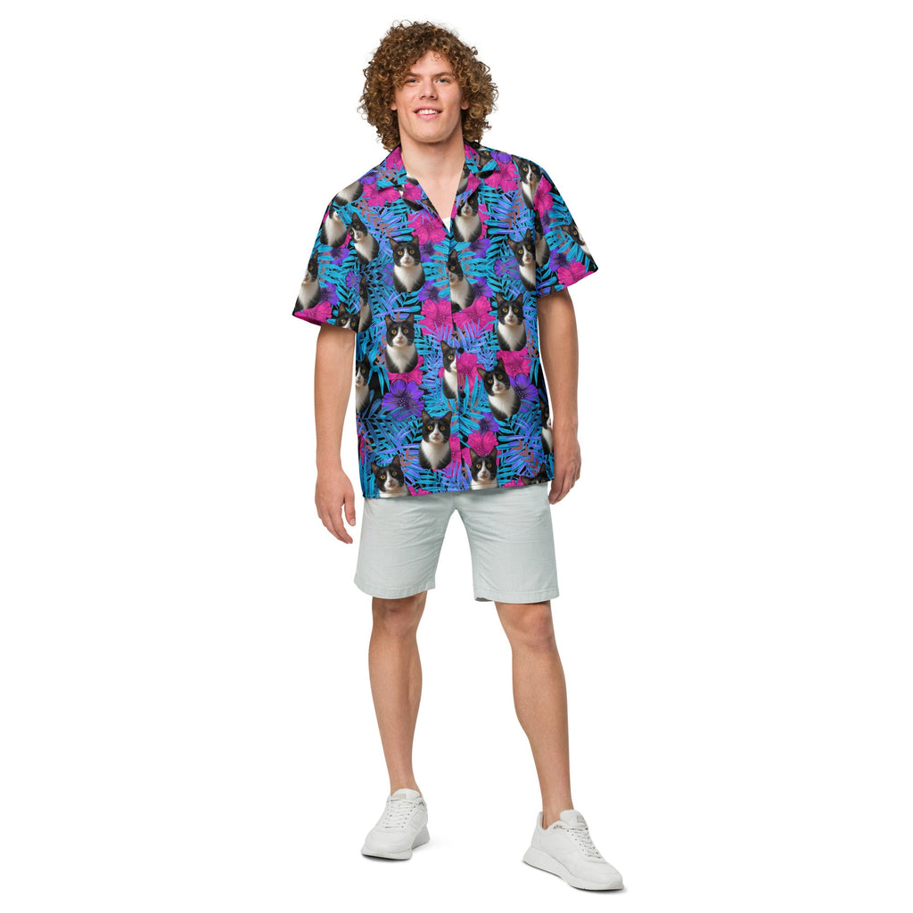 Custom Cat Face Tropical Hawaiian Shirt For Pet Lovers