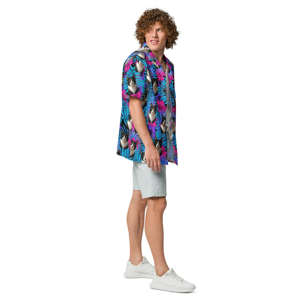 Custom Cat Face Tropical Hawaiian Shirt For Pet Lovers