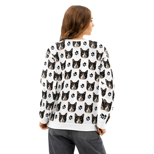 Custom Cat Face Sweatshirt