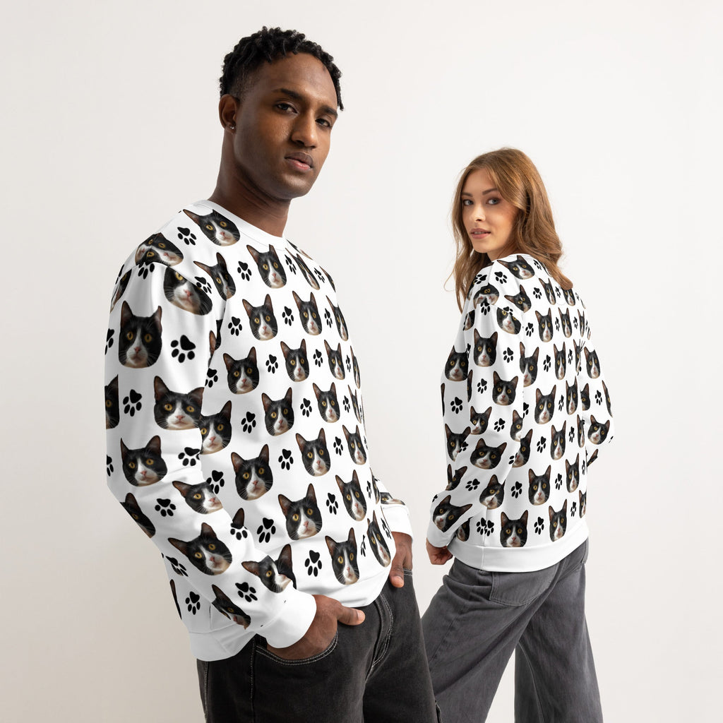 Custom Cat Face Sweatshirt