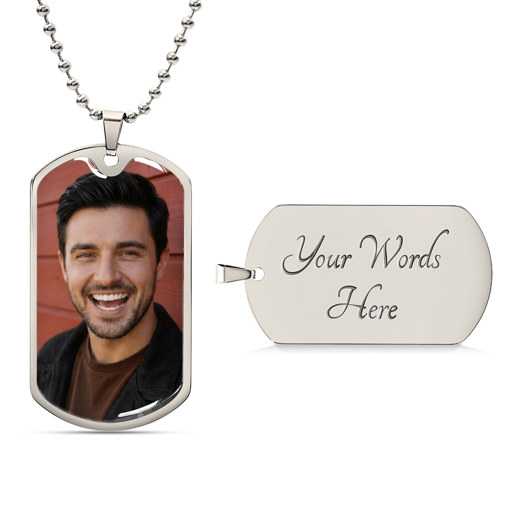Custom Photo Dog Tag Necklace Secondary image