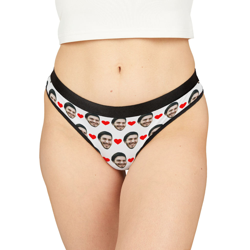 Custom Face Thong With Hearts