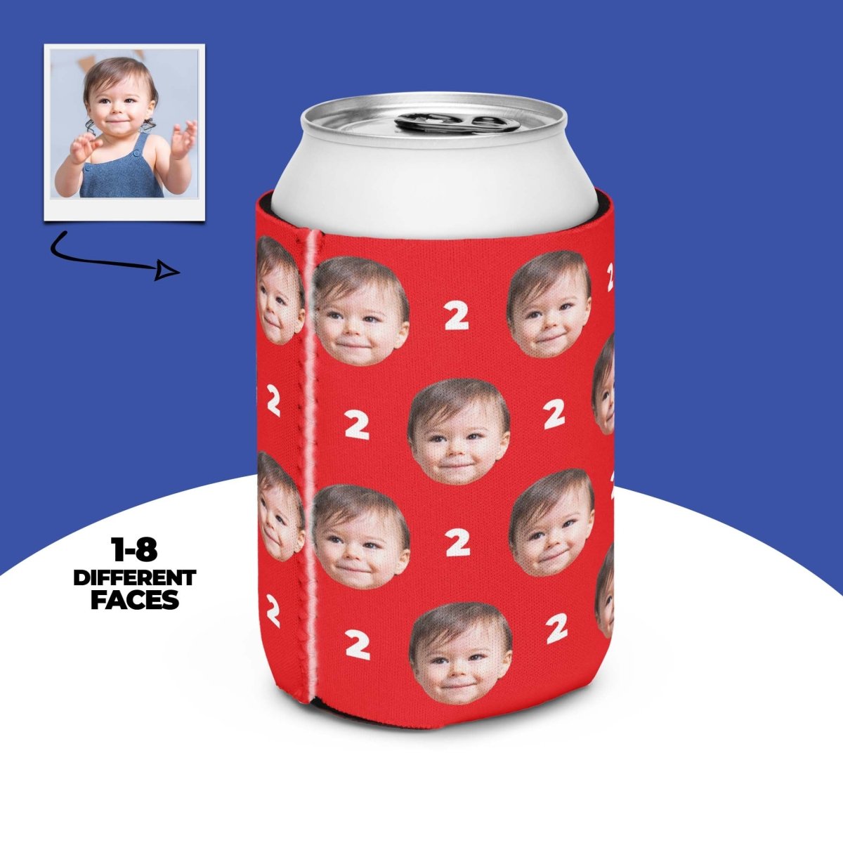 Baby Face Birthday Can Cooler Main image