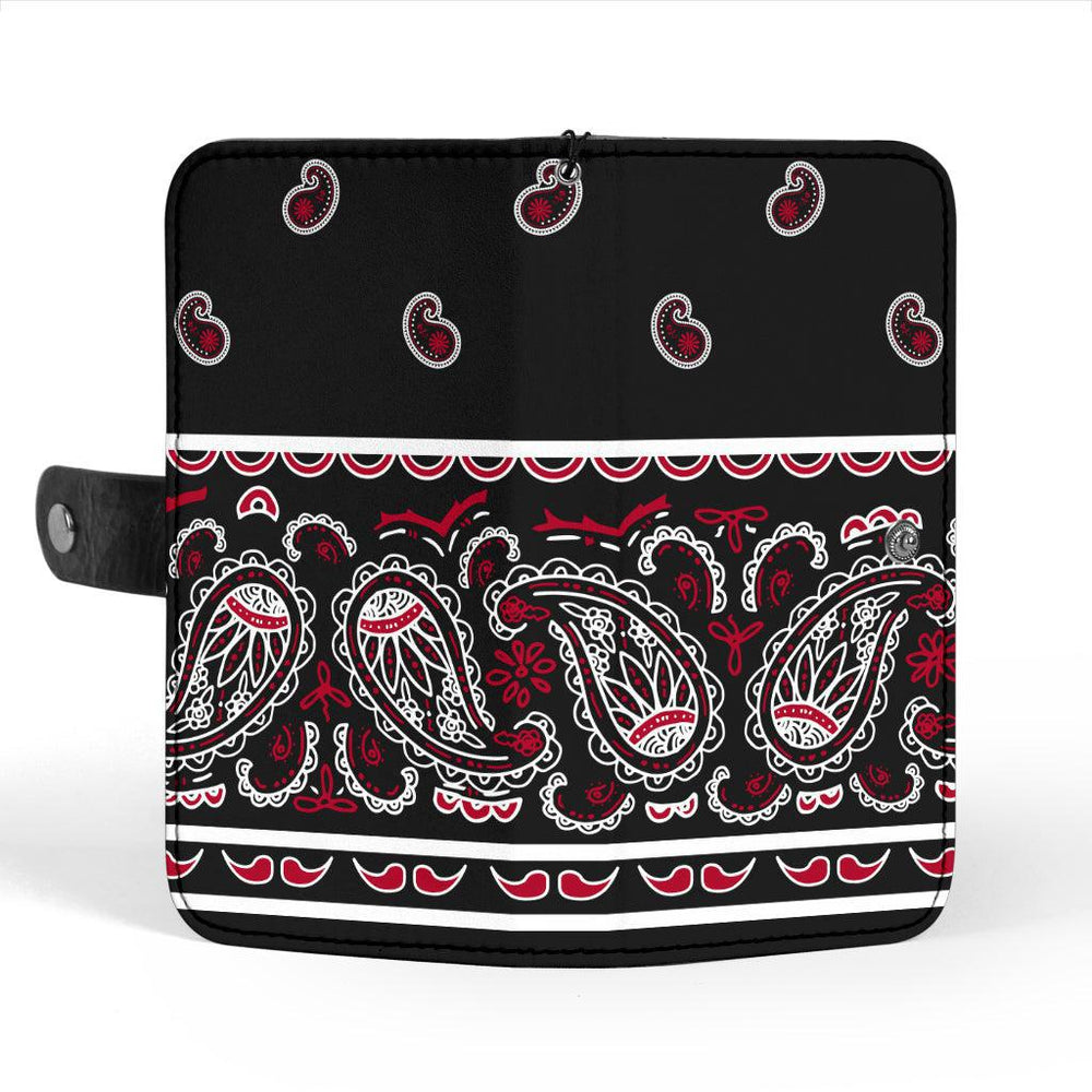 Black Bandana Edge Phone Case Wallet