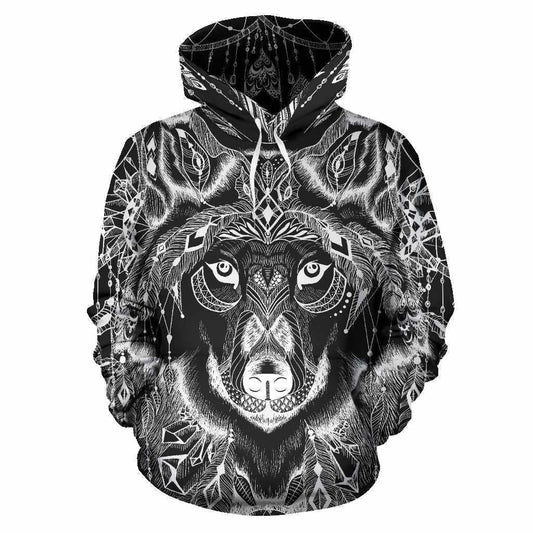 Boho Wolf Unisex Hoodie