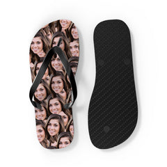 Bride Tribe Custom Face Flip Flops Personalized Wedding Party Sandals