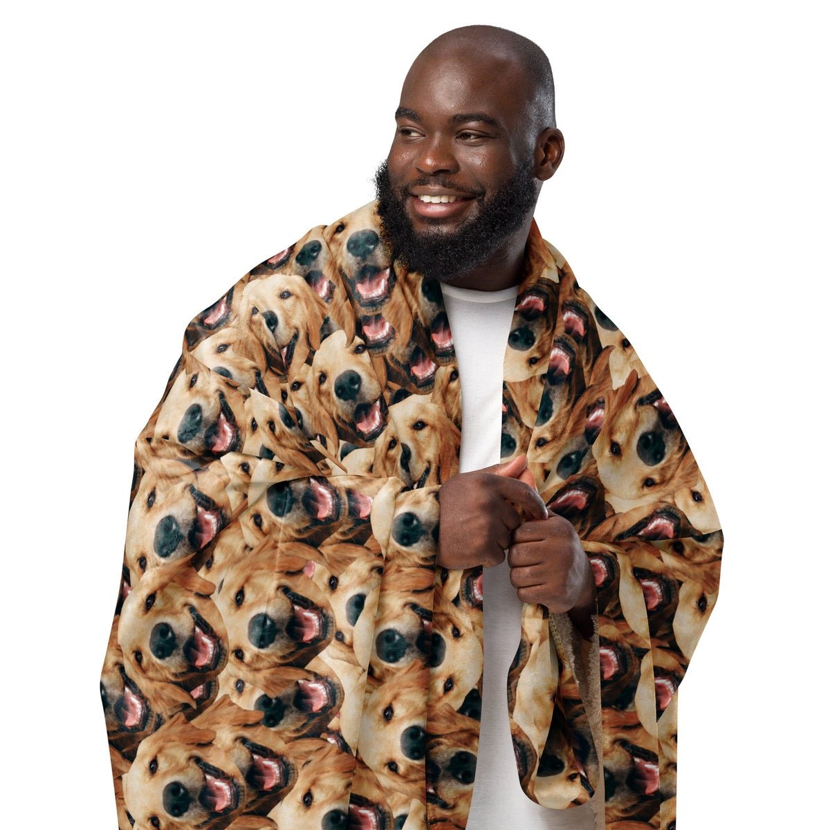 Crazy Dog Faces Blanket Secondary image