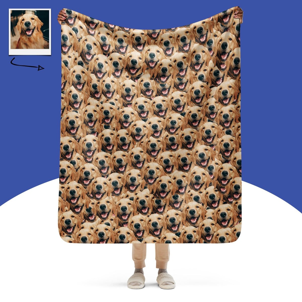 Crazy Dog Faces Blanket Main image
