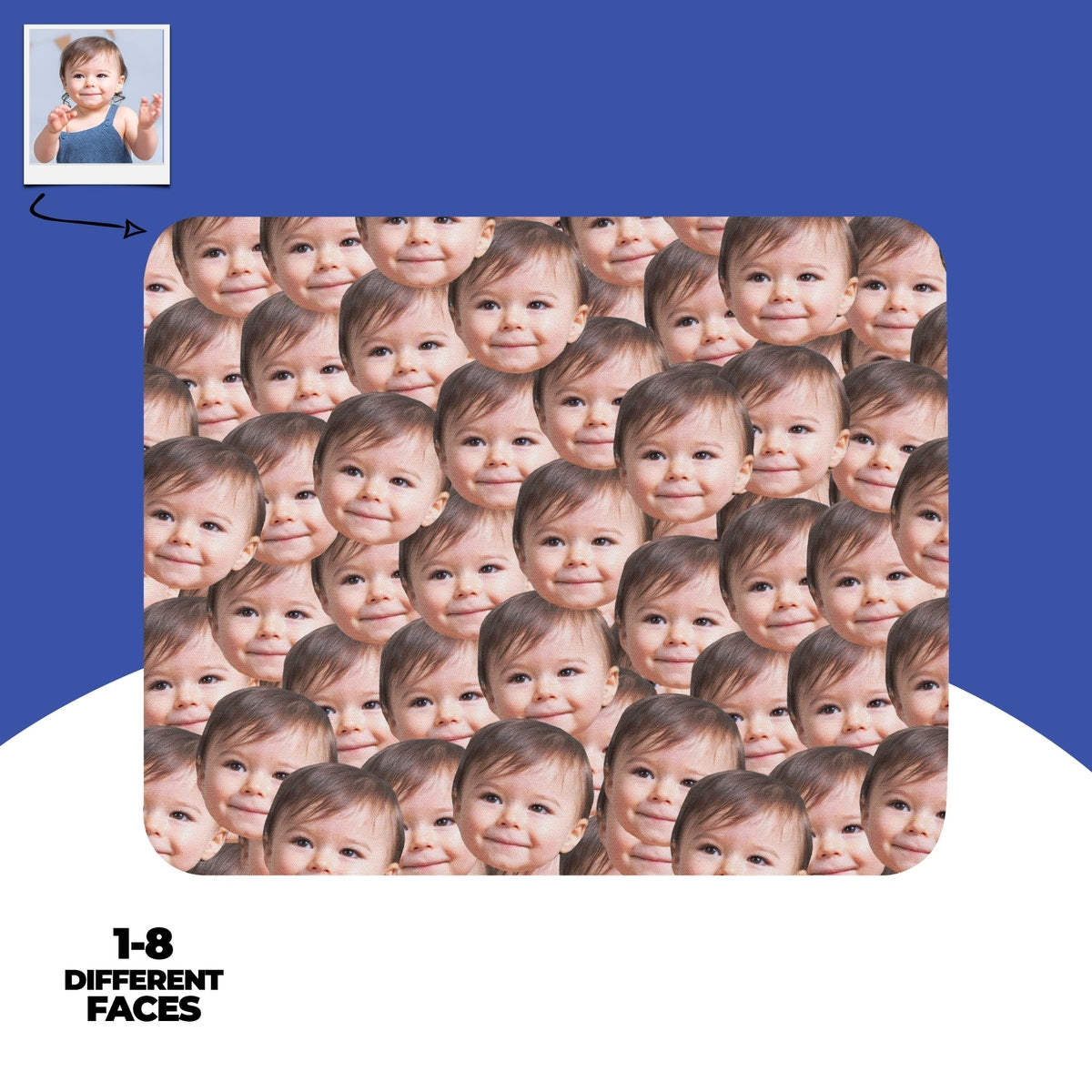 Crazy Faces Baby Photo Mouse Pad Main image