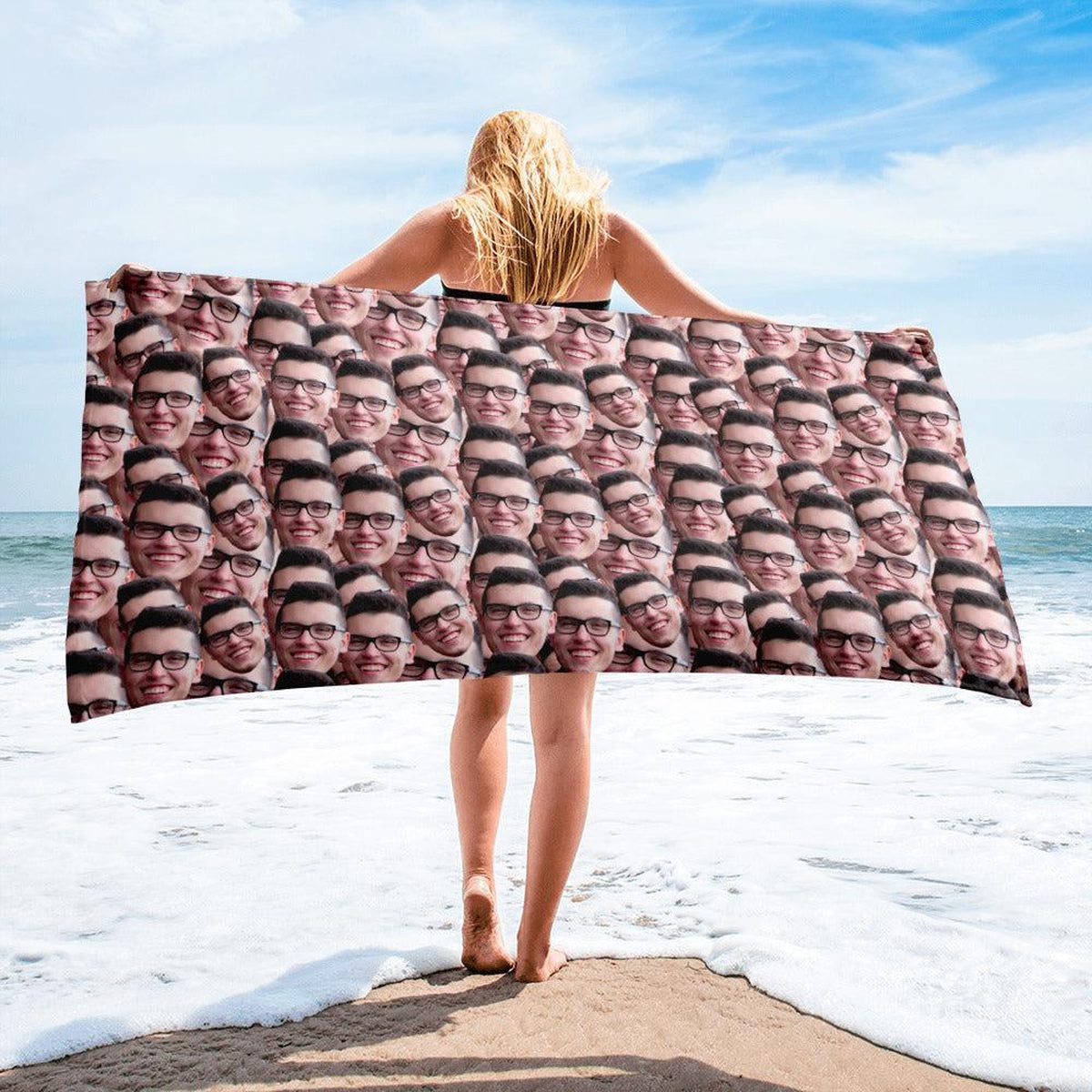 Crazy Faces Beach Towel Main image