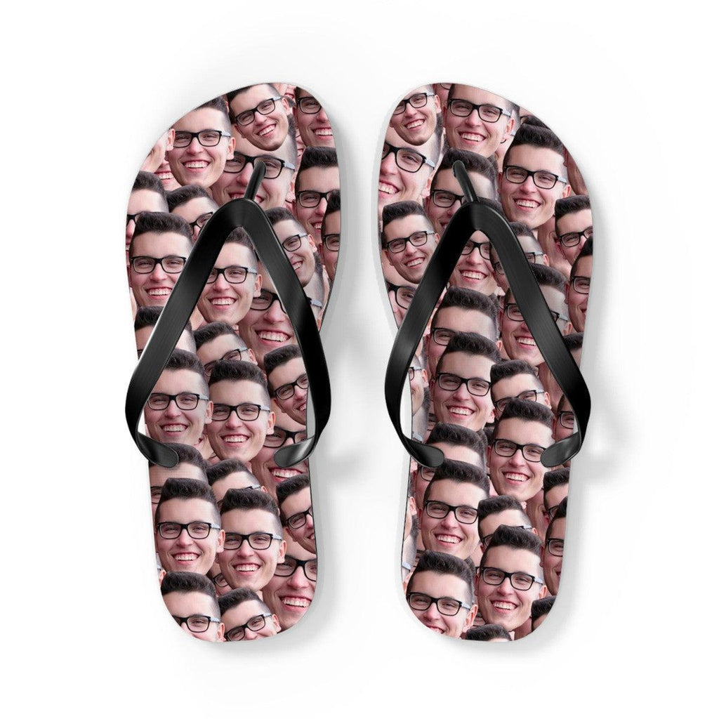 Crazy Faces Flip Flops