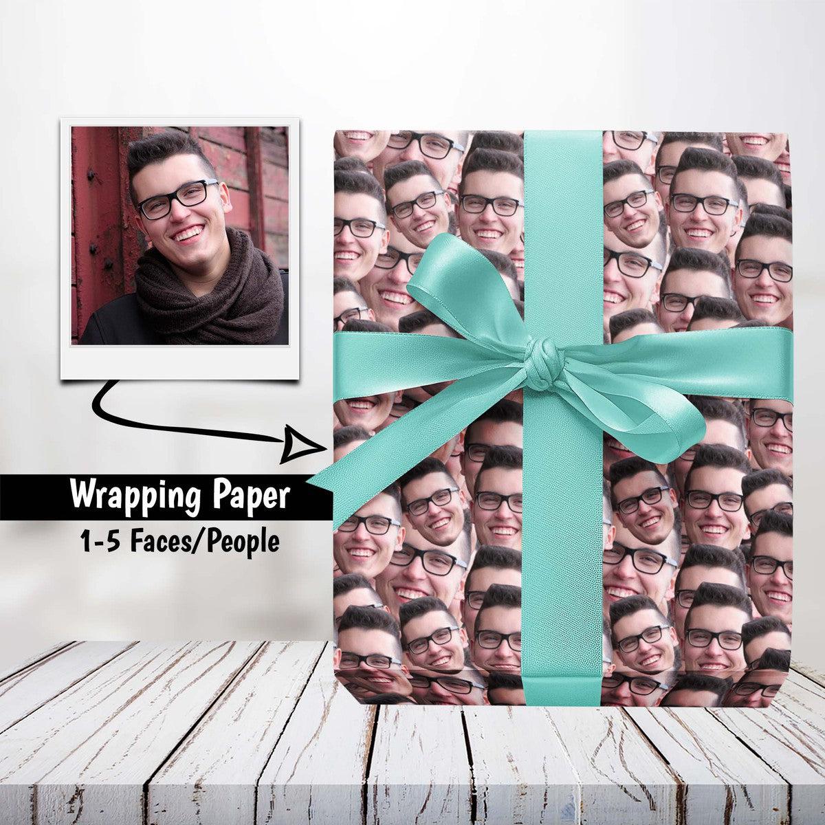 Crazy Faces Gift Wrapping Paper Main image