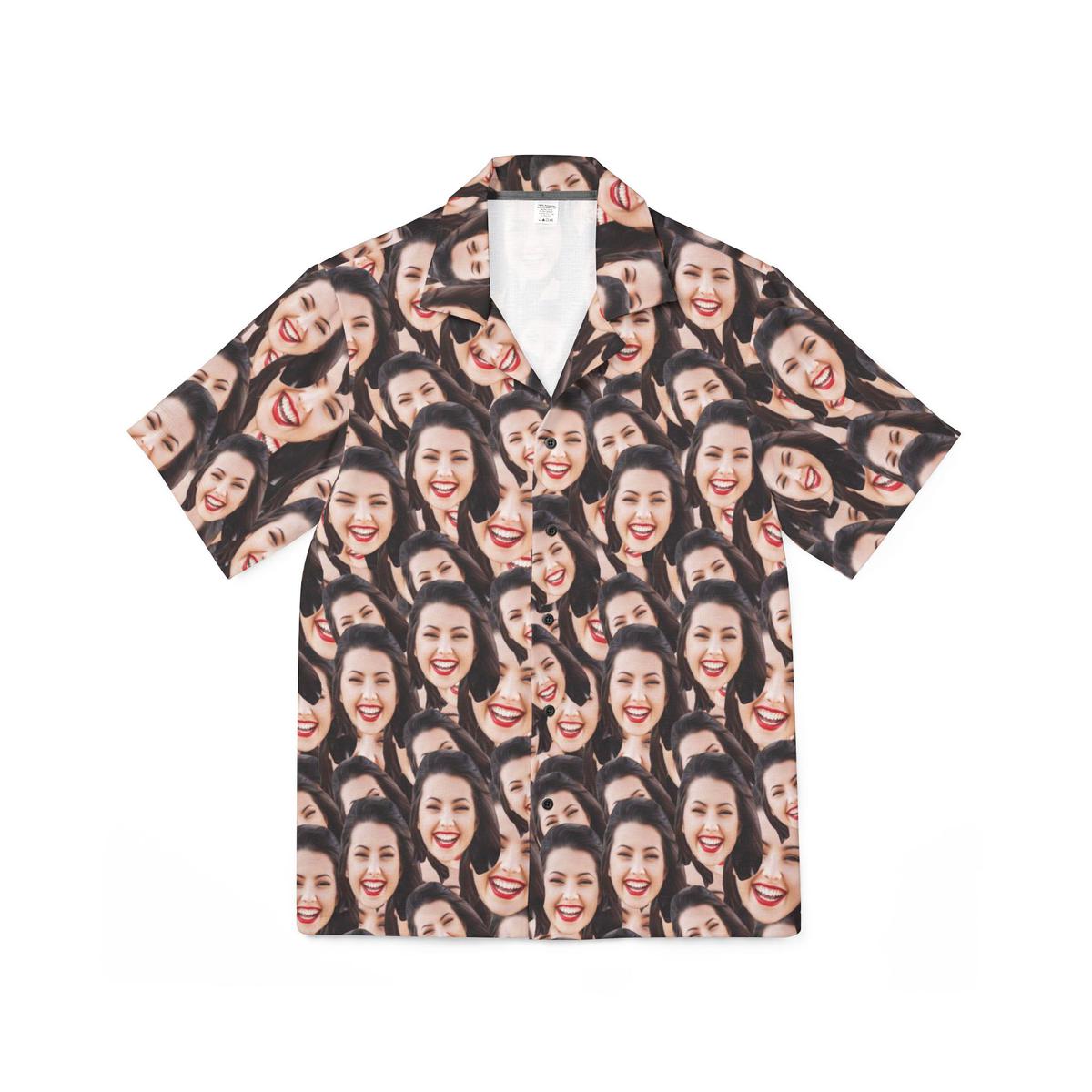 Crazy Faces Hawaiian Shirt Personalized Photo Shirt Secondary image