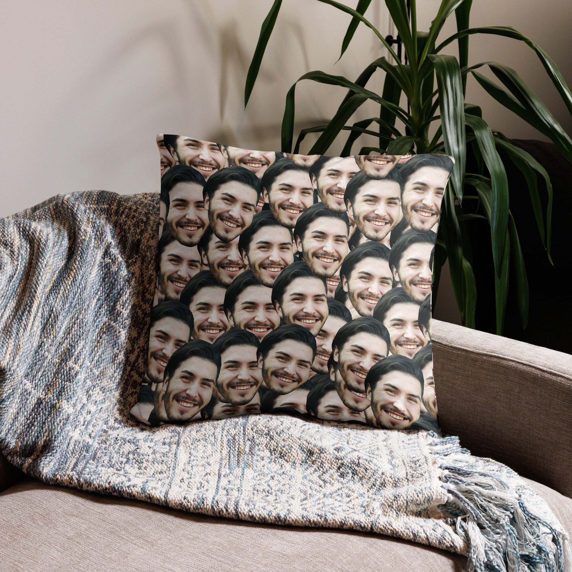 Crazy Faces Pillow