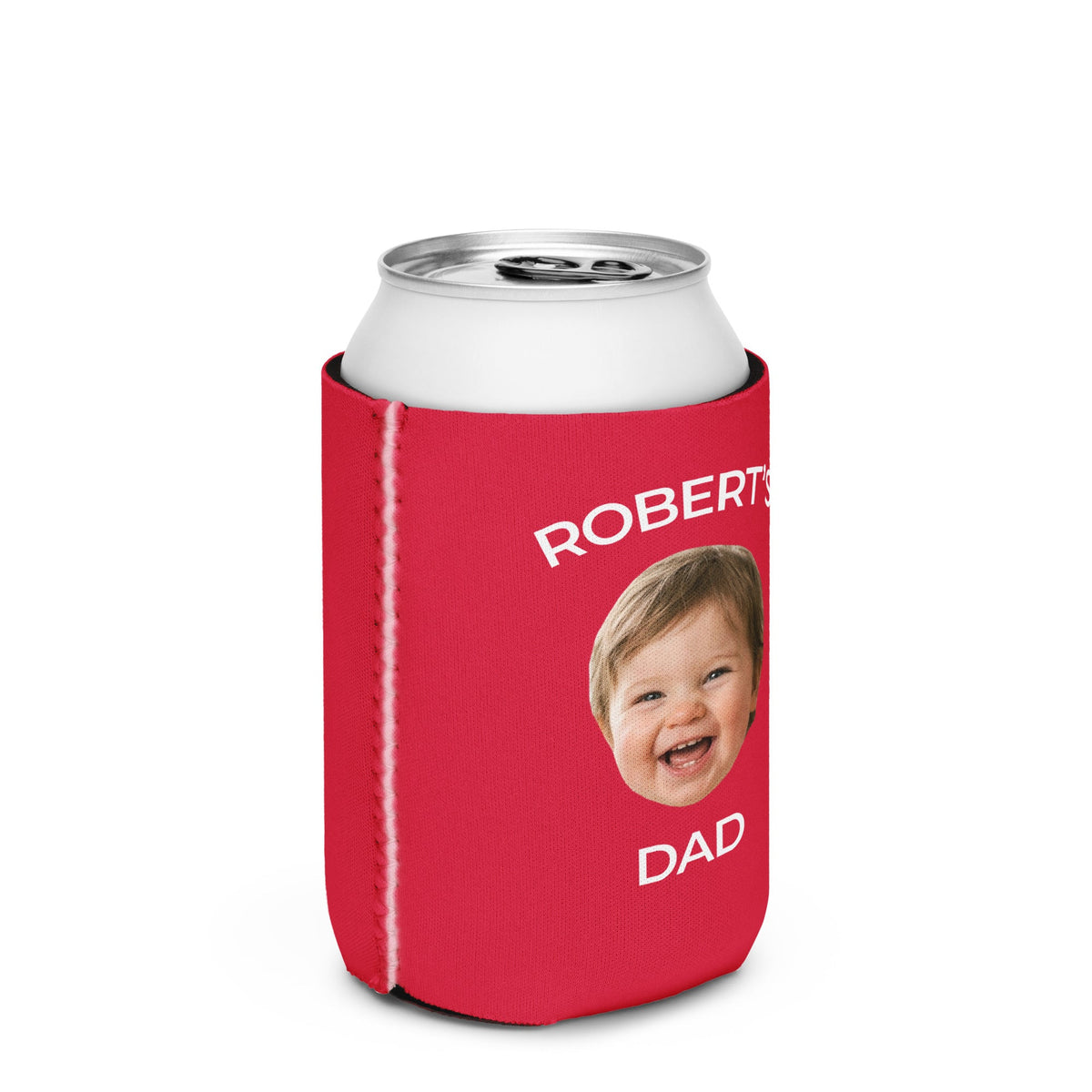 Custom Baby Face Can Cooler For Dad