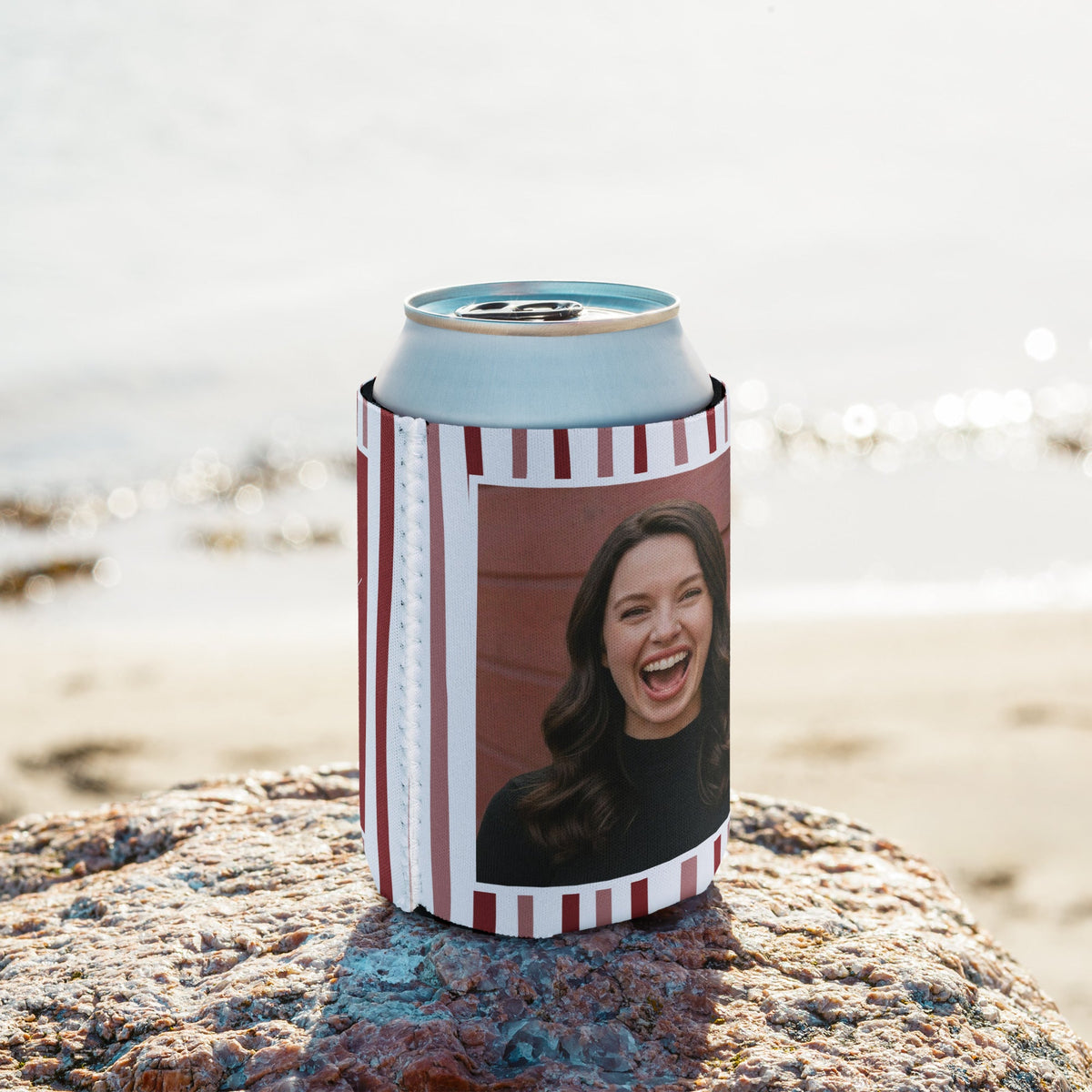 Custom Can Cooler With Photo And Text