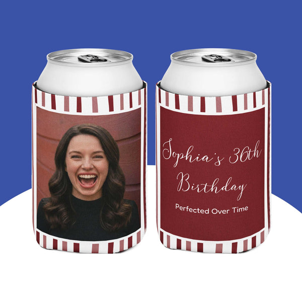 Custom Can Cooler With Photo And Text