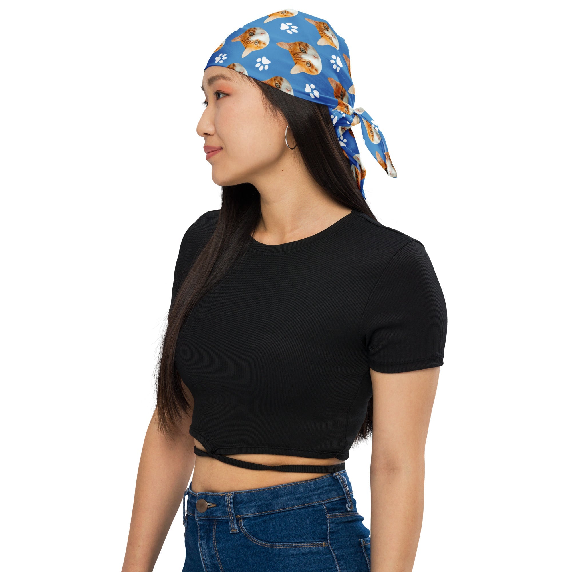 Custom Cat Face Bandana Secondary image
