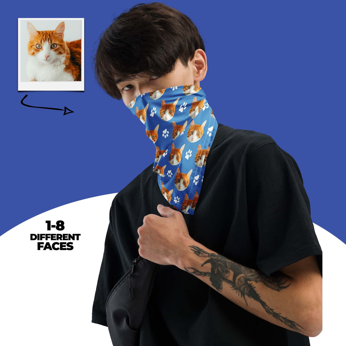 Custom Cat Face Bandana Main image
