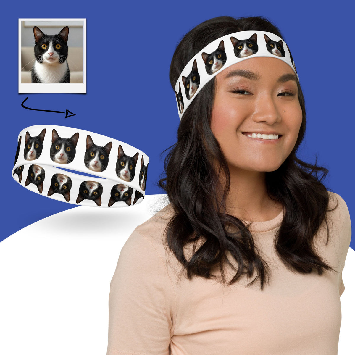 Custom Cat Face Headband Main image