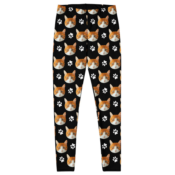Custom Cat Face Leggings With Paws