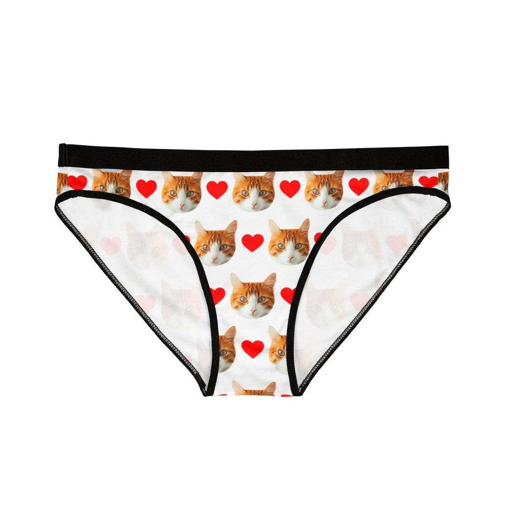 Custom Cat Face Panties With Hearts