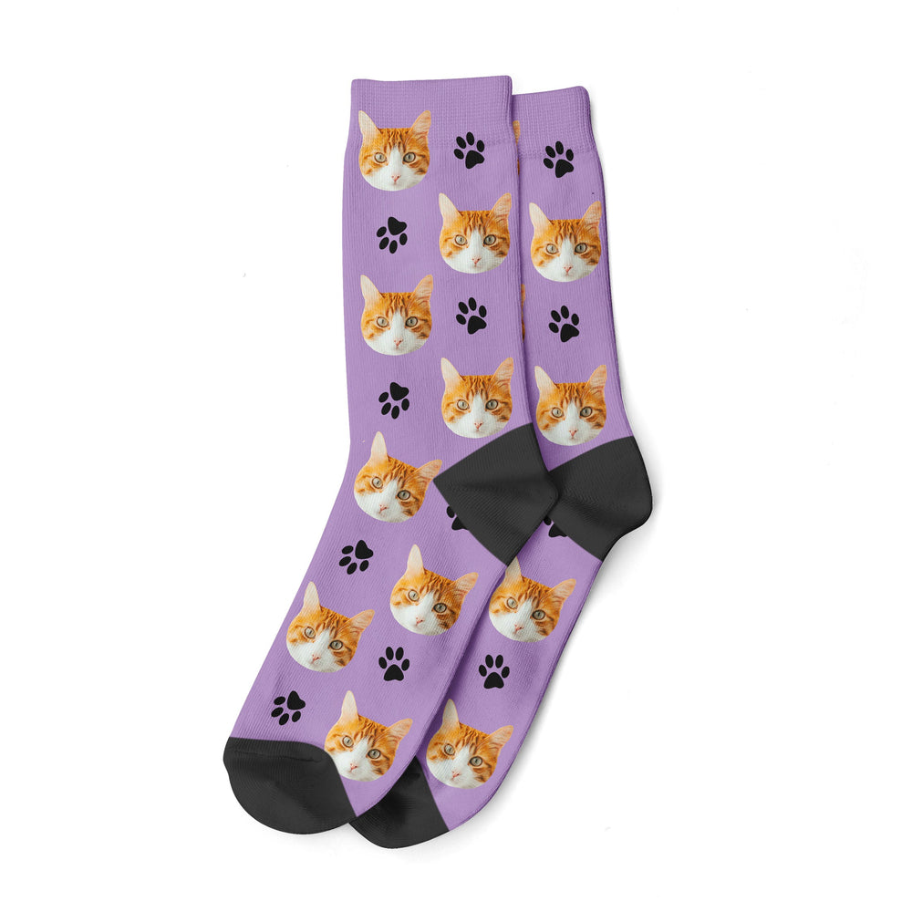 Custom Cat Face Socks