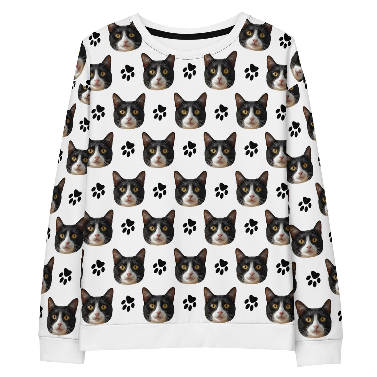 Custom Cat Face Sweatshirt