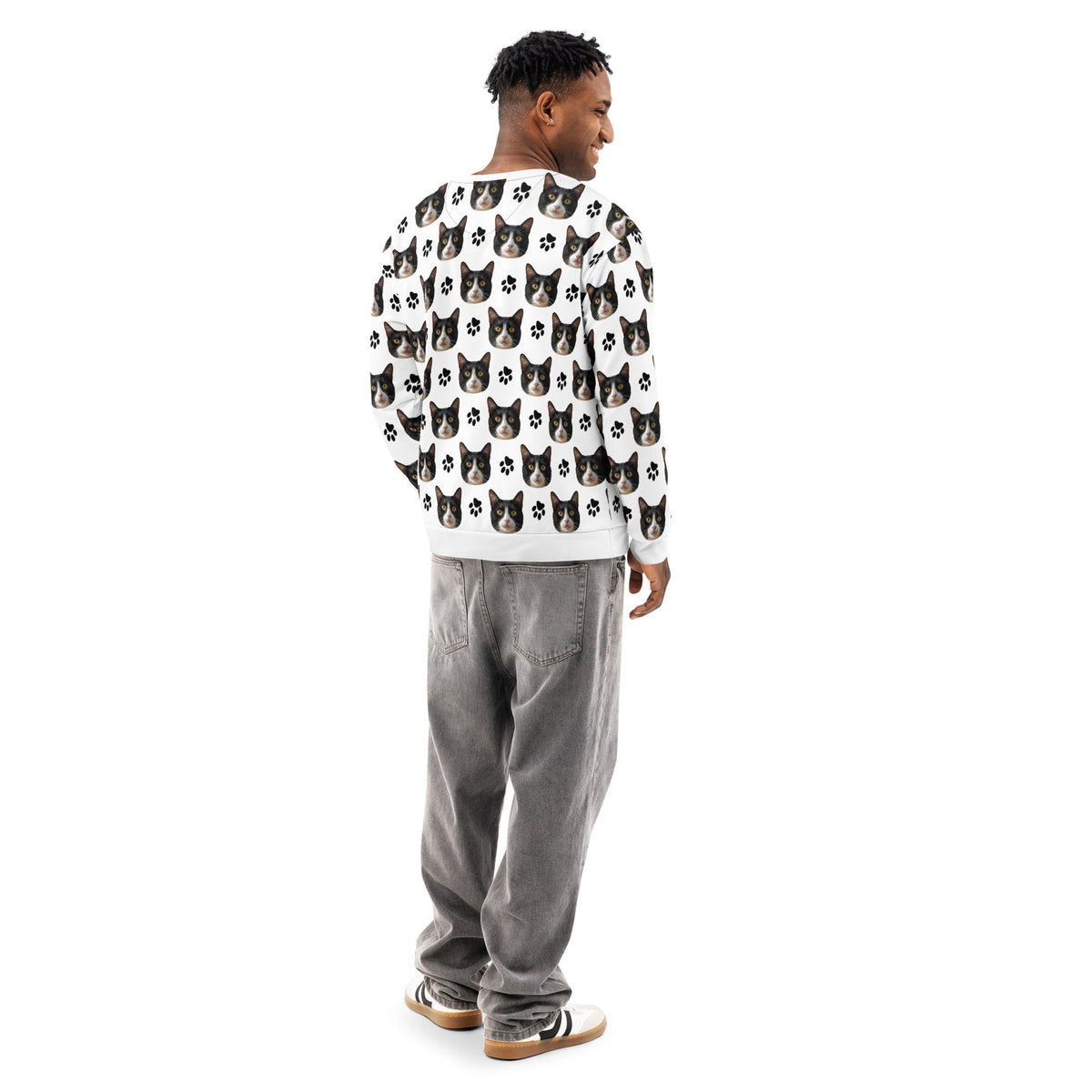 Custom Cat Face Sweatshirt