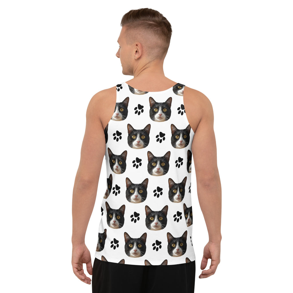 Custom Cat Face Tank Top With Paws