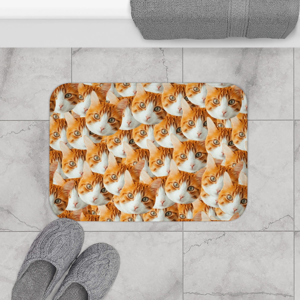 Custom Cat Faces Bath Mat