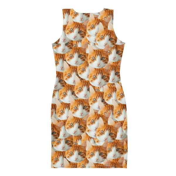 Custom Cat Faces Bodycon Dress