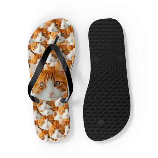 Custom Cat Faces Flip Flops