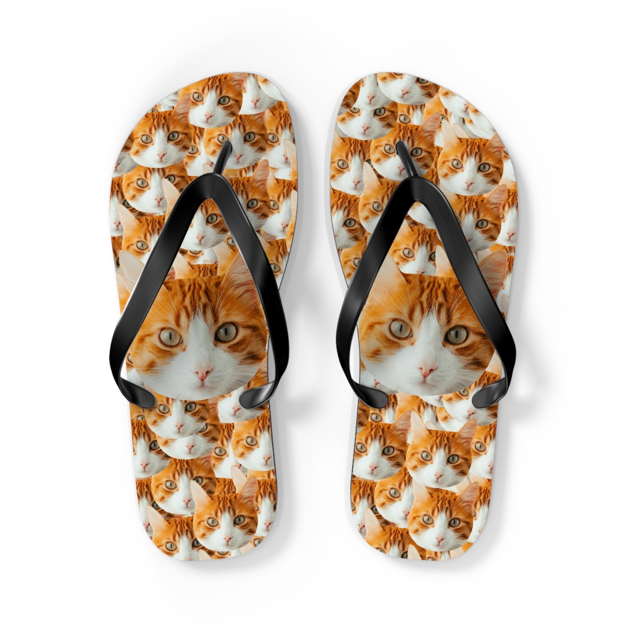 Custom Cat Faces Flip Flops