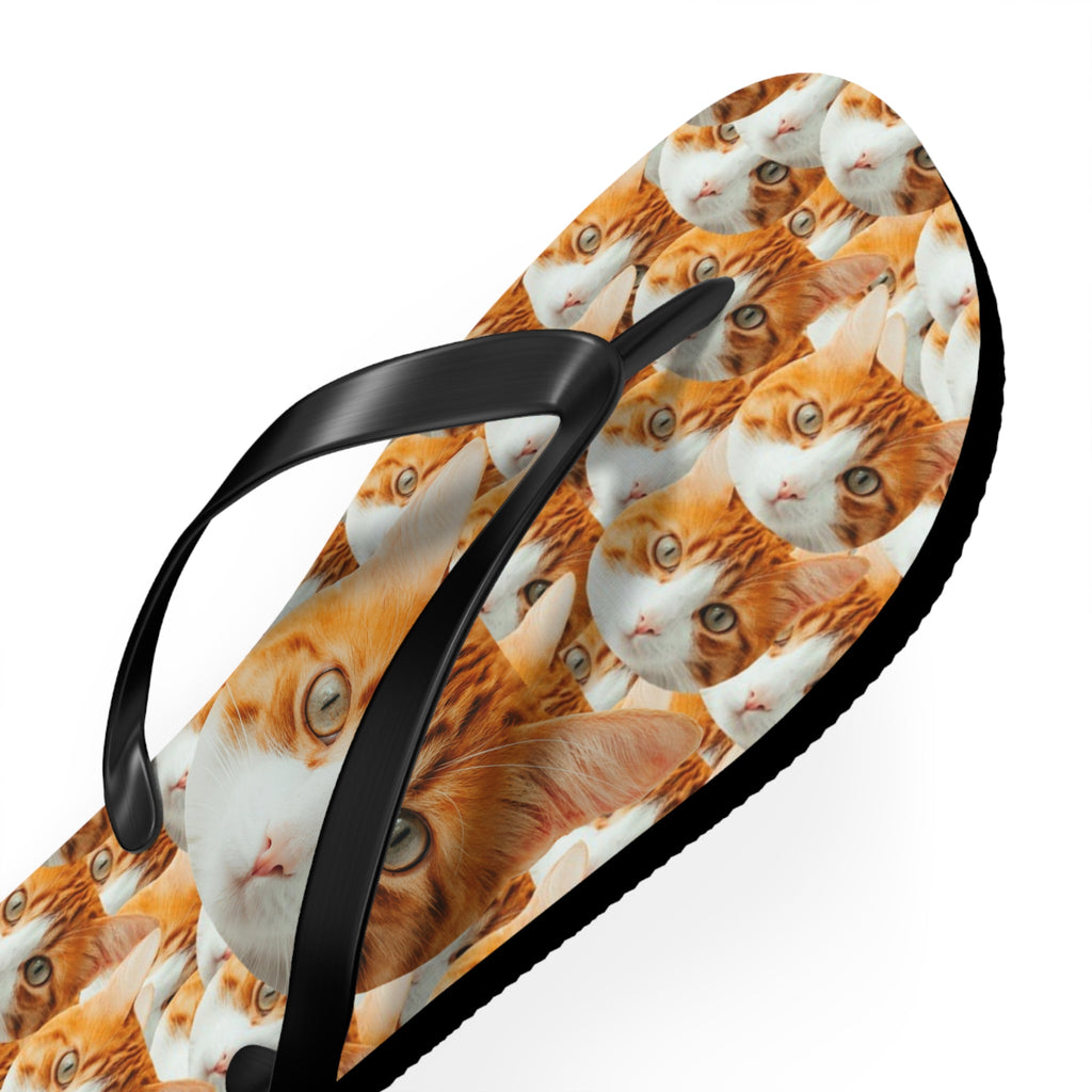 Custom Cat Faces Flip Flops