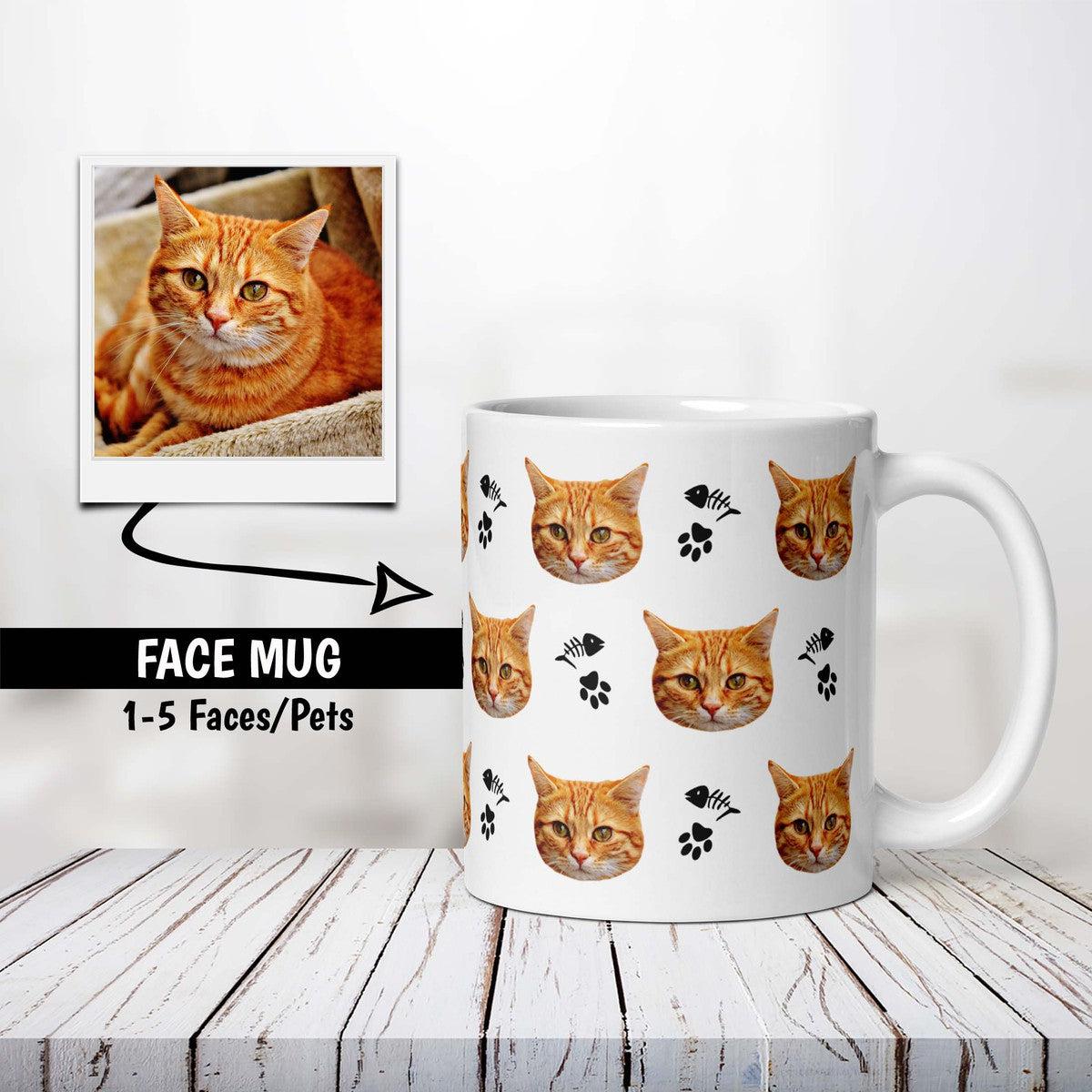 Custom Cat Face Mug Main image