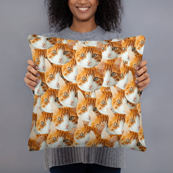 Custom Cat Faces Pillow