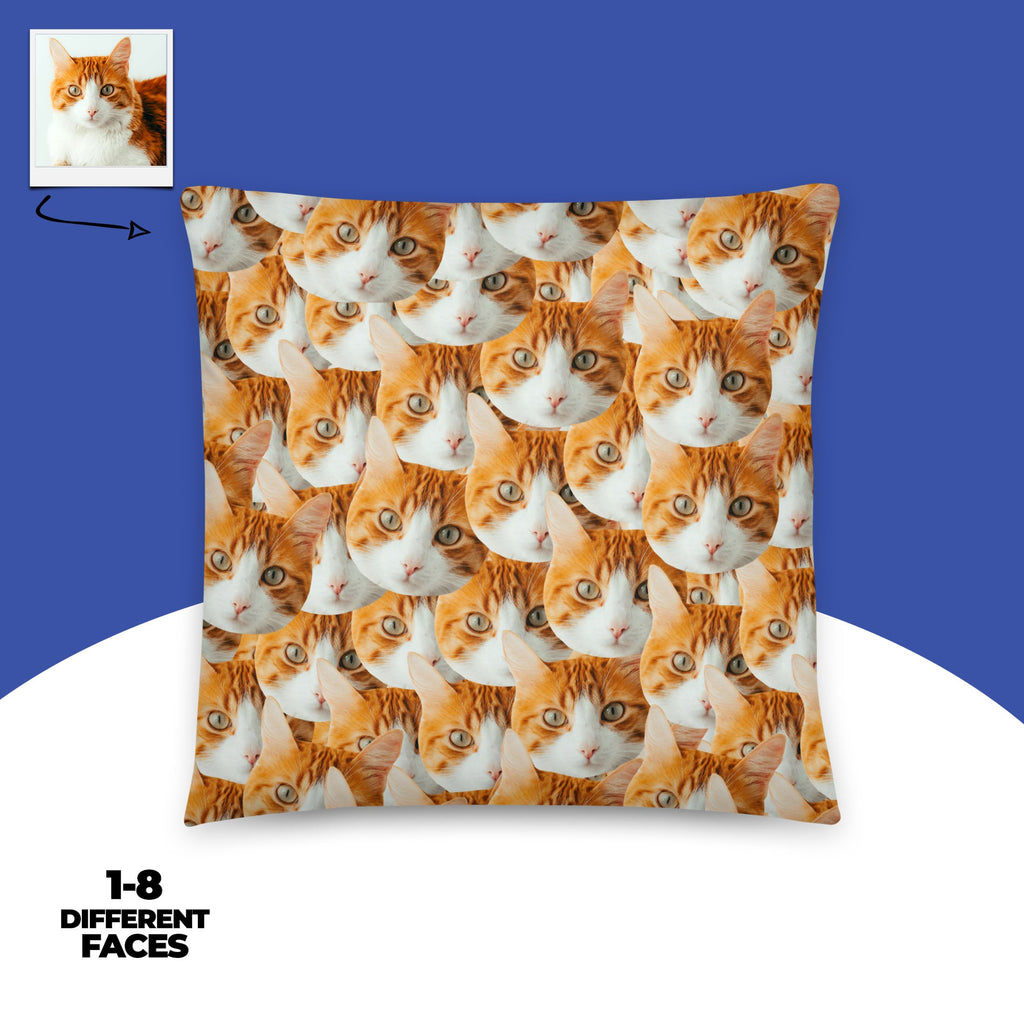 Custom Cat Faces Pillow