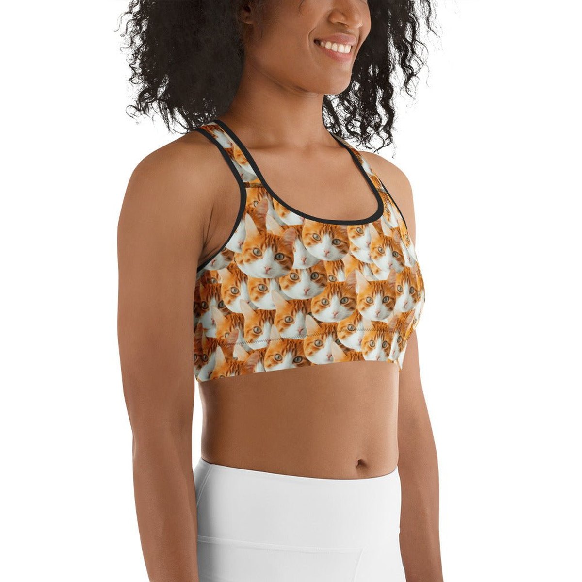 Custom Cat Faces Sports Bra