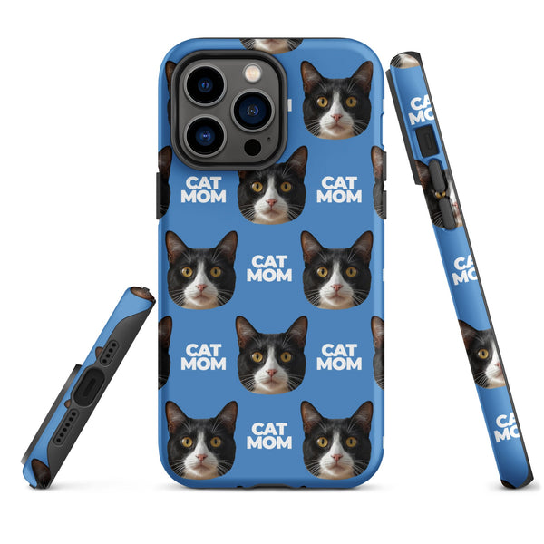 Custom Cat Mom Face Tough Phone Case