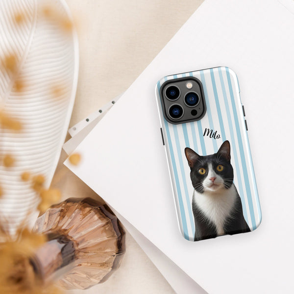 Custom Cat Photo Tough Phone Case With Name