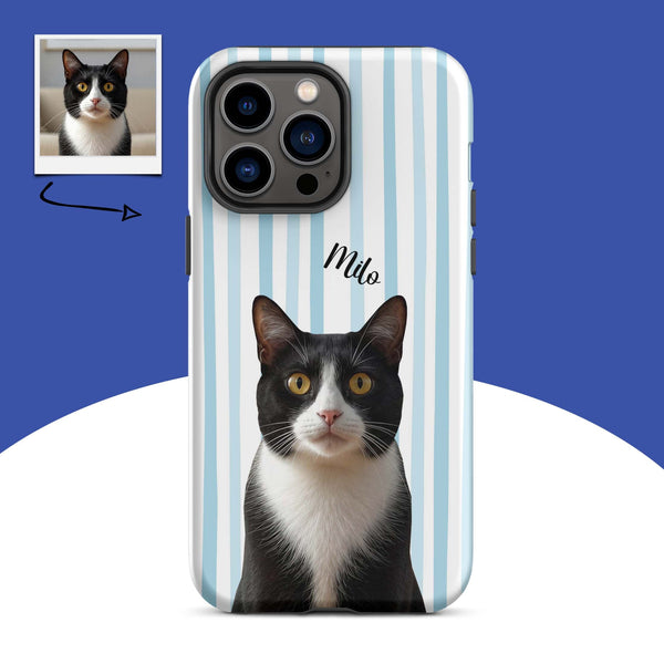 Custom Cat Photo Tough Phone Case With Name