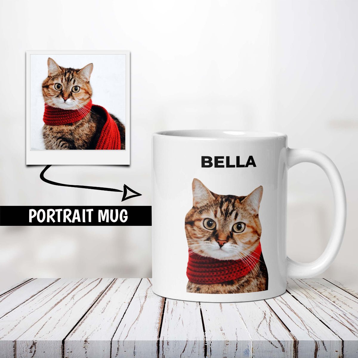 Custom Cat Portrait Mug Main image