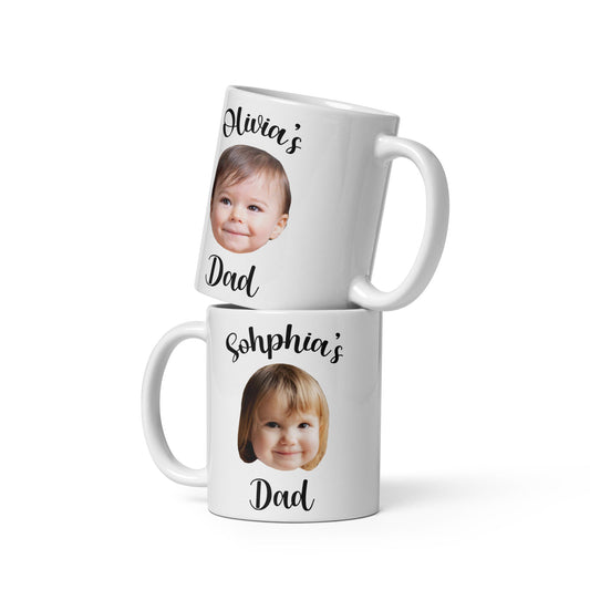 Custom Child Name Dad Mug With Photo